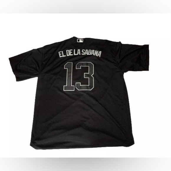 Men's Atlanta Braves Ronald Acuna Jr. "El de la Sabana" Majestic Black 2019 - Picture 4 of 5